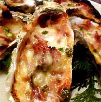 レバンテ(有楽町)にて「牡蠣の殻焼きチーズ風味」