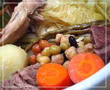 初挑戦の、豆と肉と野菜の料理