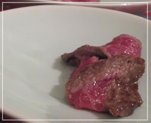 田中玉緒さんのお料理教室、最後にちらっと熟成肉♪♪