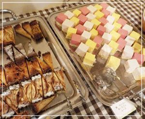 津田沼「chez Como」のお祭り、デザートコーナーはこんな感じ。
