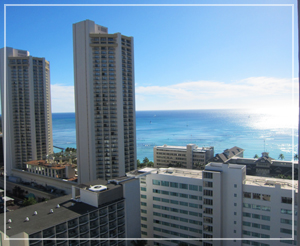 「The Miramar At Waikiki」お部屋からの眺め、右方向